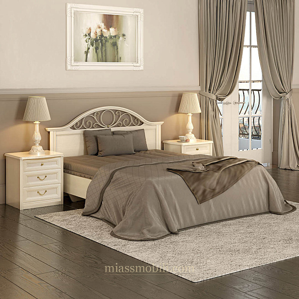 Кровать двойная (1600х2000) без ножной спинки с подъемным механизмом с КЭ Екр 141