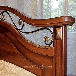 Кровать двойная (1600х2000) Joconda орех без ножной спинки, вариант №1