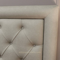 Кровать двойная (1600х2000) Lorenzo дуб сторсанд с мягкой головной спинкой