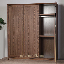 Шкаф 3-х дв. для платья и белья без зеркала Modena орех Мокко