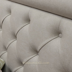 Кровать двойная (1800х2000) Lorenzo дуб сторсанд с мягкой головной спинкой